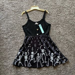 Short musical skeletons dress